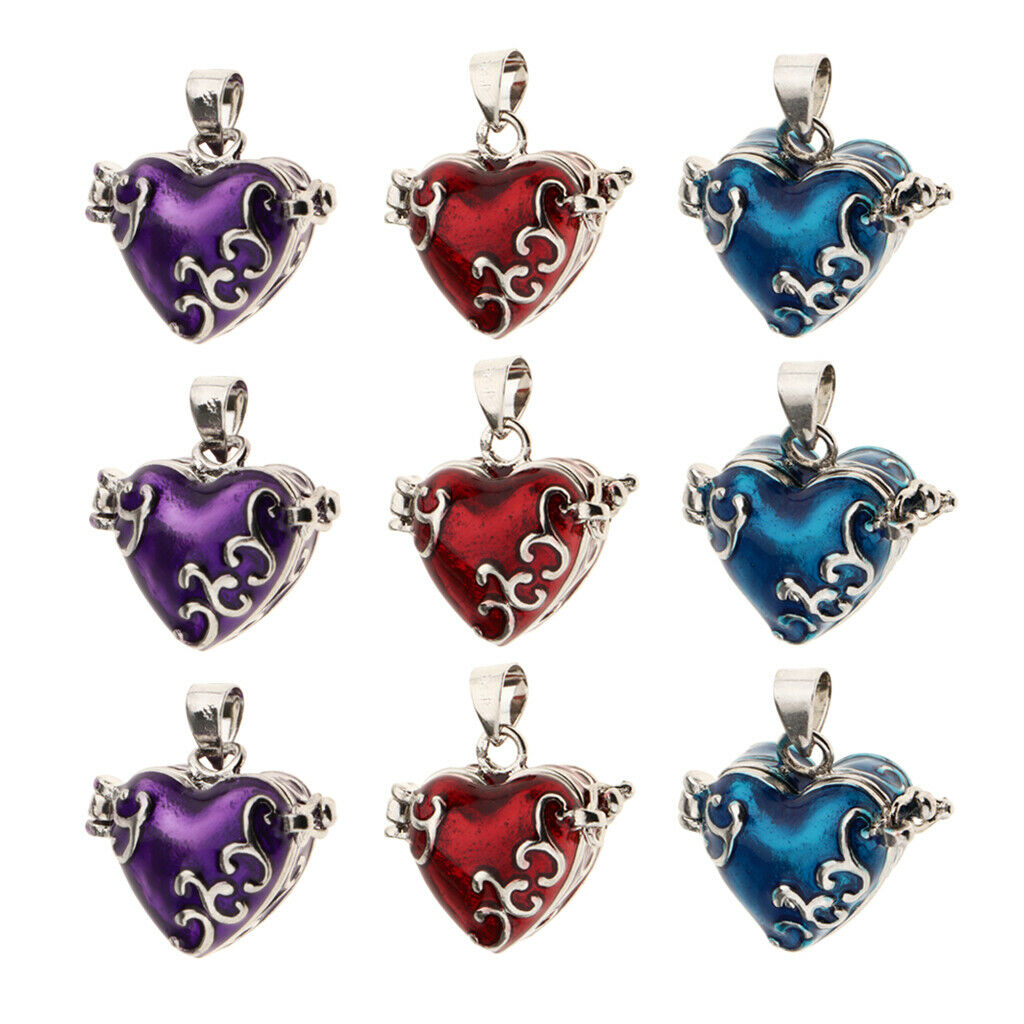 9x Love Heart Pet Urn Pendant Keepsake Ash Holder Memorial Jewelry DIY