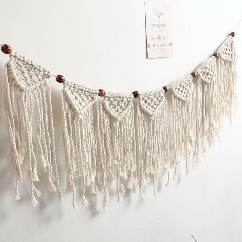 Elegant Pull Flower Macrame Bedroom Wall Hanging Pendant Art Wall Accents Decor