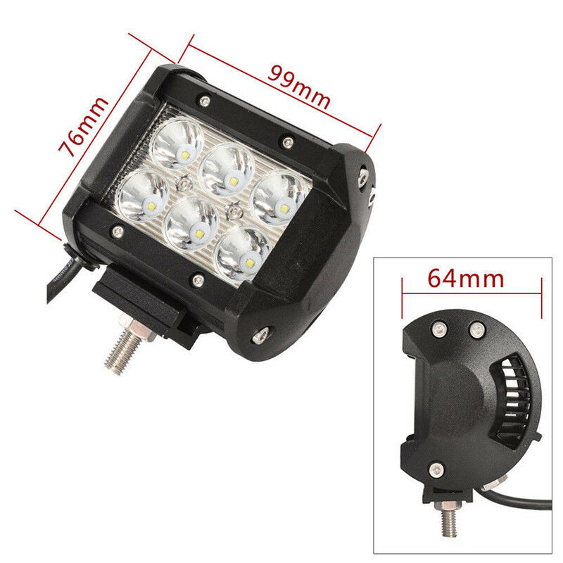 18W LED Work Light 4WD Offroad Spot Fog ATV SUV UTE Driving Lamp For J SEAUBD