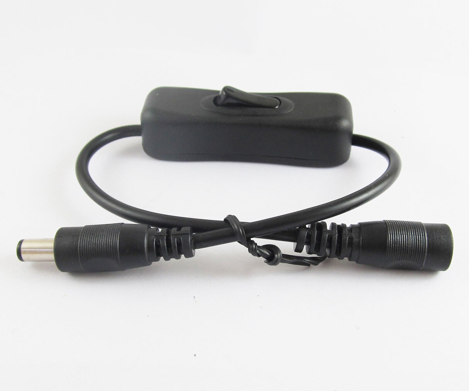 50pcs 0.55m 2.5x5.5mm 2.5mm Male Plug to Female Jack DC Cable with On Off Switch