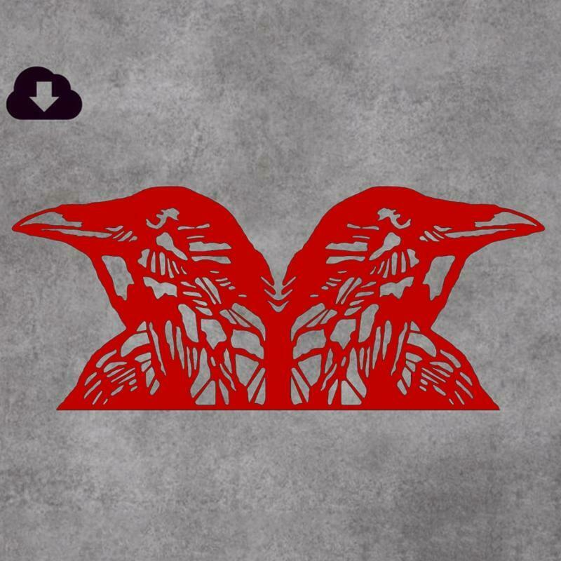 Metal Cutting Die 2 Birds Heads Combination Embossing Puzzle Dies Templates