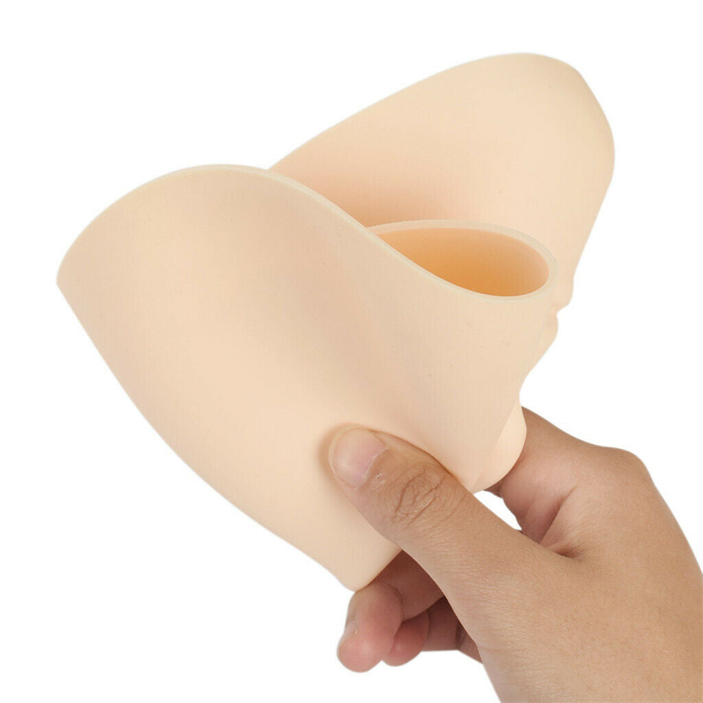 Professional silicone practice skin with support base, permanent makeup