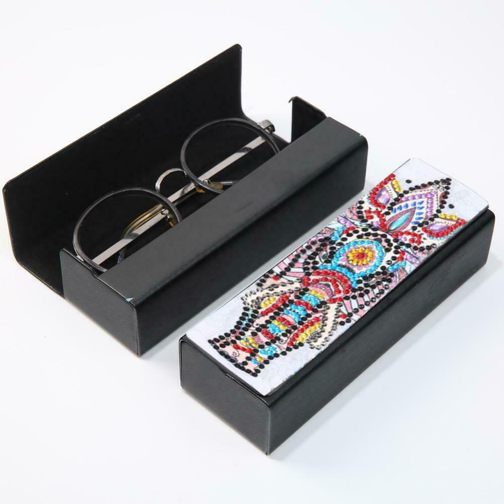 DIY Diamond Painting Sunglasses Case Portable Leather Glasses Storage Box @
