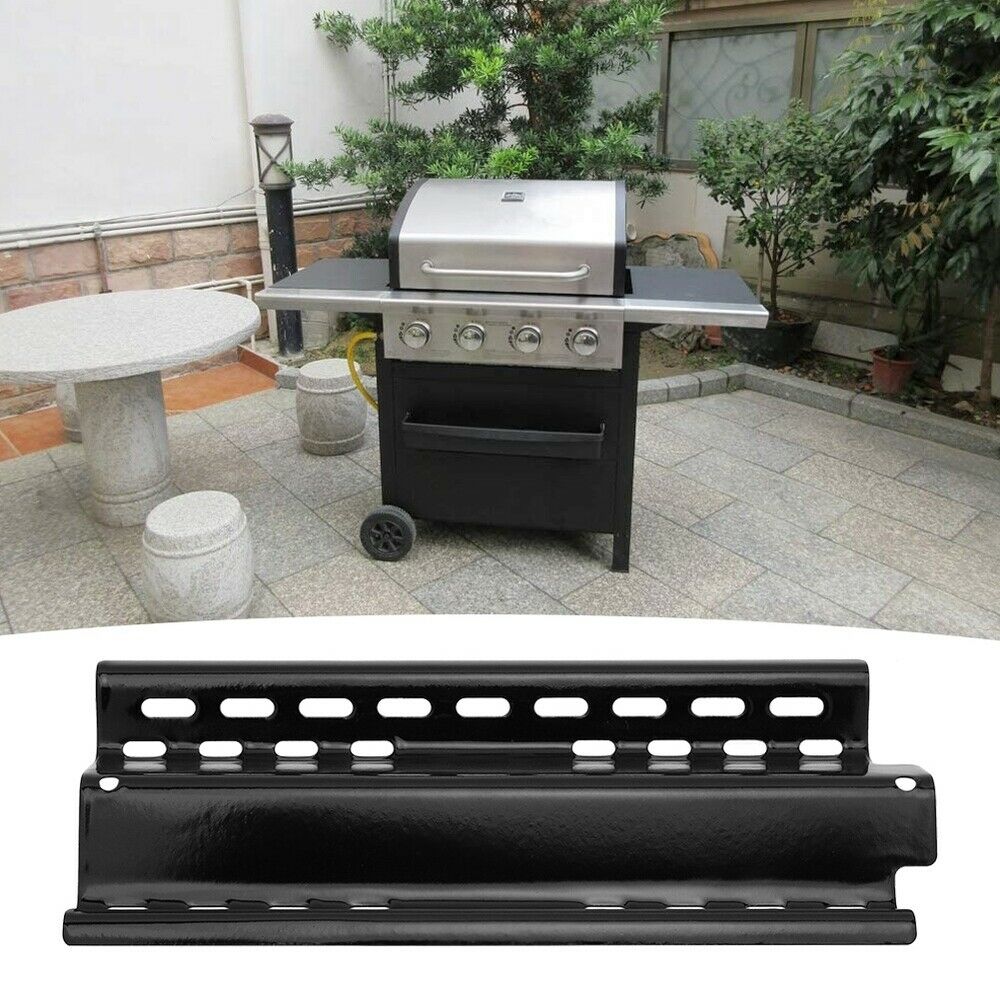 4pcs Barbecue Heat Plate Heavy Duty Adjustable Porcelain Steel Heat Shield BBQ