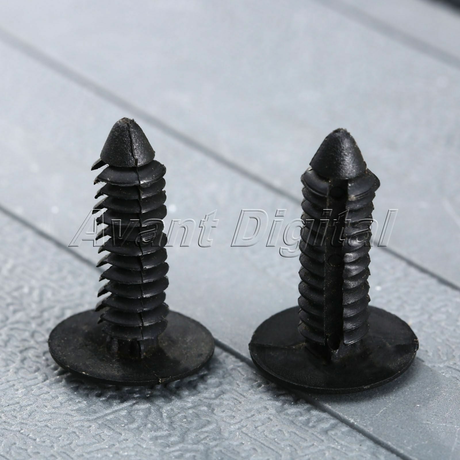50 Plastic Screw Fastener Rivet Bumper Hood Fender Splash Guard Retainer Clips