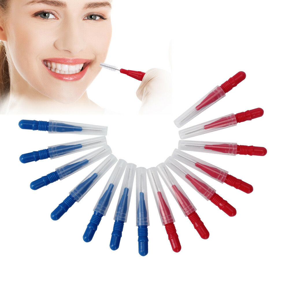 50PCS Dental Interdental Brush Floss Sticks Tooth Floss Head Toothpick Cleaning