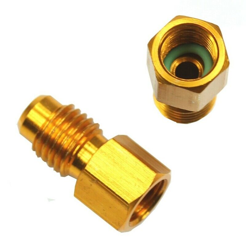 1pcs New R134A Adapters Refrigerant Tank/Vacuum Pump 1/4" Flare Female x 1/2"AR8