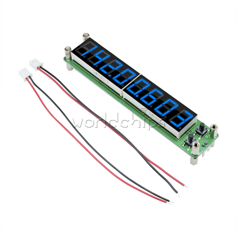 Signal Frequency Counter  RF 0.1-60MHz 20MHz ~ 2.4GHz Blue Cymometer Tester 8LED
