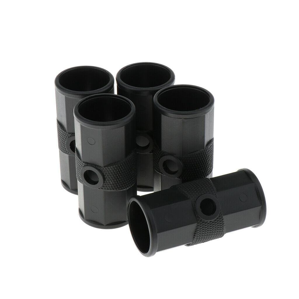 5 Pieces Durable Plastic Paddle Connection Tube Oar Kayak Accessory Black