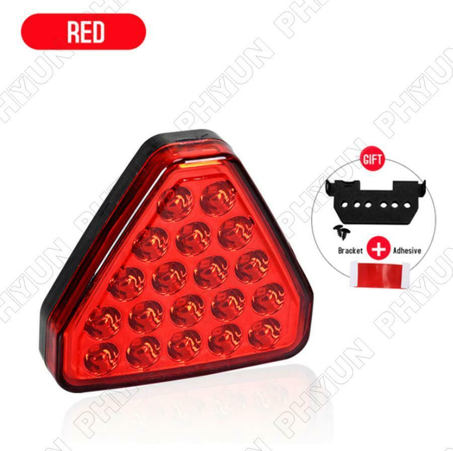 12LED Red Triangle Low Third Brake Lamp Remote Control 3rd Brake Light Universal