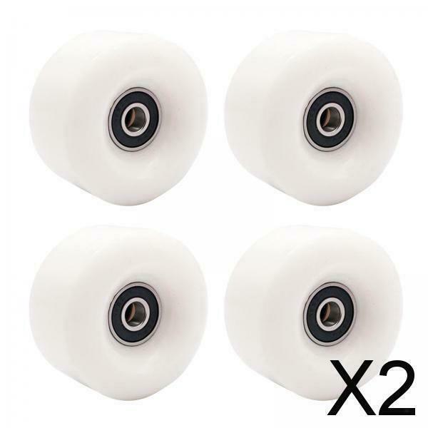 2X Inline Skate Wheel PU Wear-Resistant 58mm 82A Wheels Replacement White