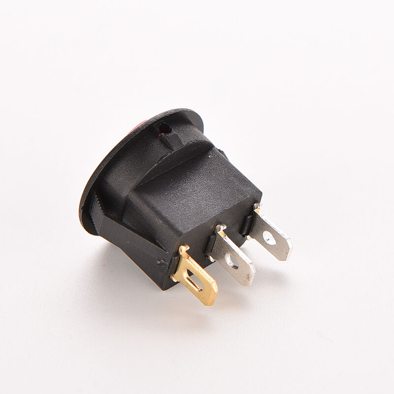 1X New 12V 16A ON/OFF LED DOT ROUND ROCKER SPSTBDOGGLE SWITCH CAR BOAT.l8