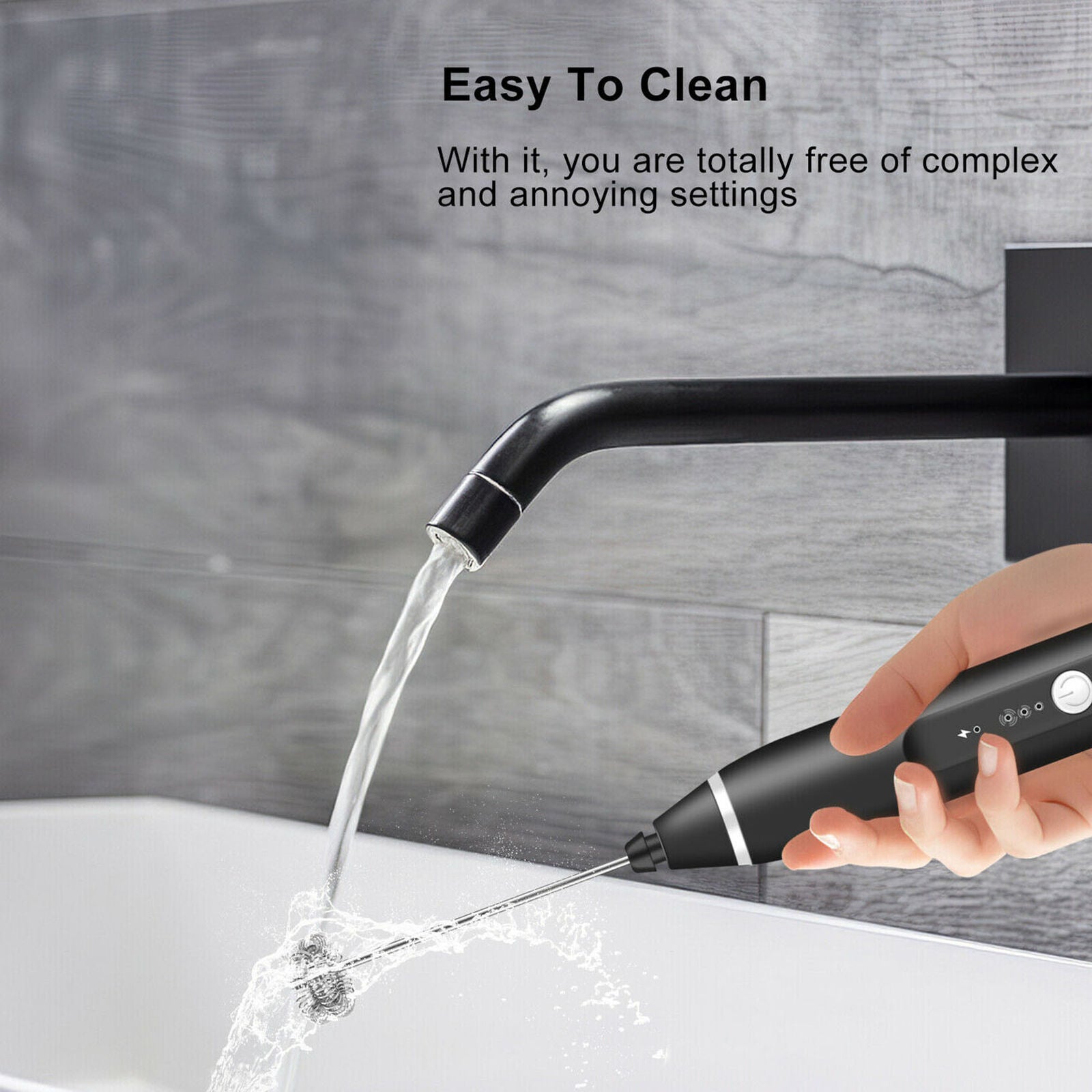 Handheld Electric Egg Beater Milk Frother Drink Mixer Coffee Whisk USB Charging