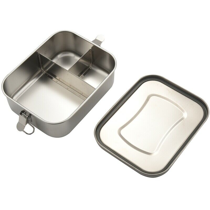 Stainless Steel Bento Box Lunch Container,3-Compartment Bento Lunch Box for SaI9