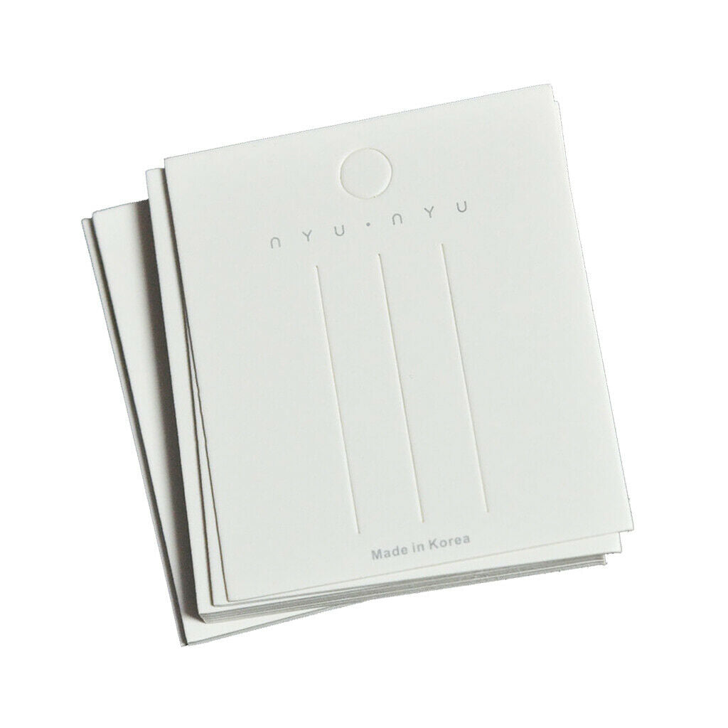 20pcs White Color Rectangular Paper Hair Clip Hair Bows Display Cards for DIY