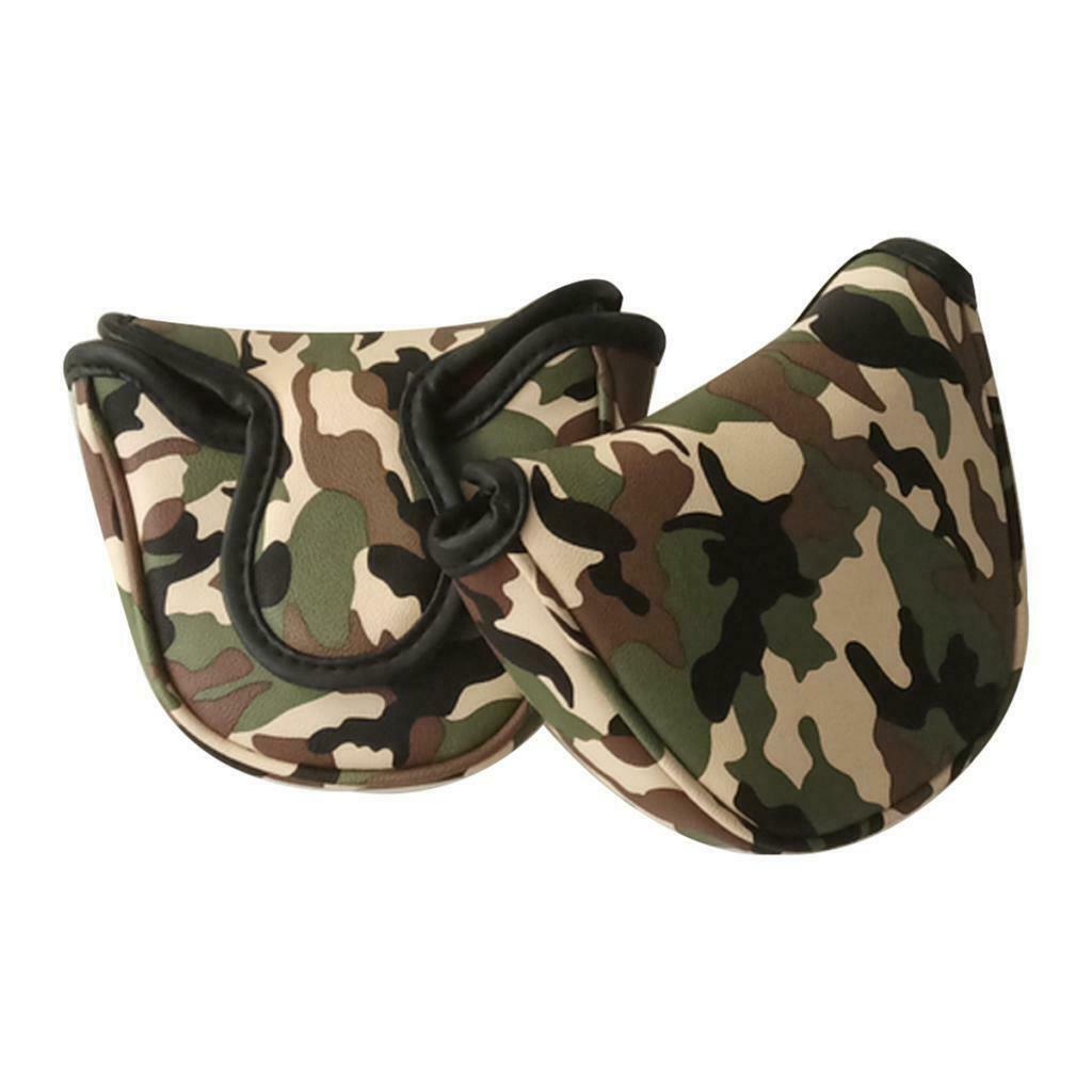 2Pcs PU Leather Golf Headcover Head Covers Golf Head Guard Golf Accessories