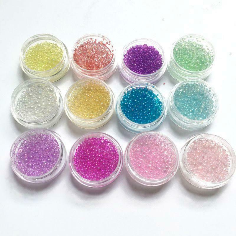 12 Boxs Mixed Mini Bubble Ball Beads 1-3mm Tiny Beads Epoxy Mold Jewelry Filling