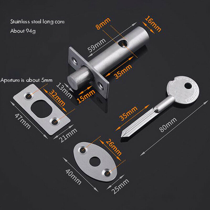 Fire Door Stainless Steel Hidden Tubewell Key Mortise Lock with Long Co.l8