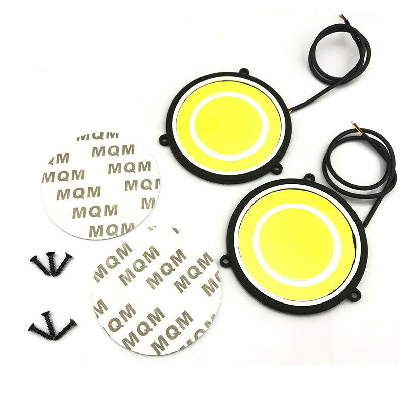 2PCS 5 inch Car Daytime Running Light Round Shape White LED COB Driving Fog Lamp