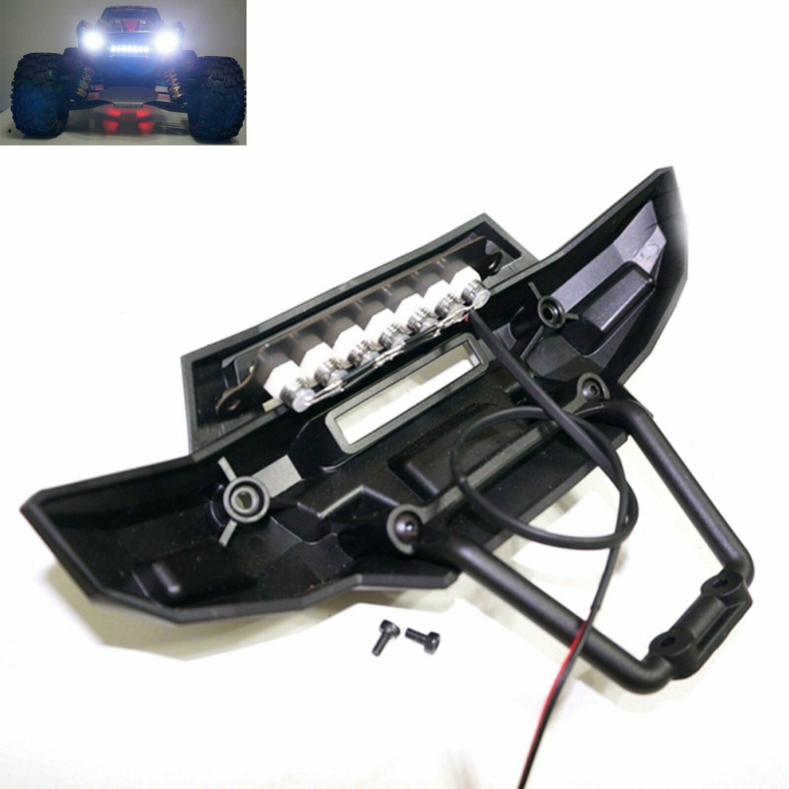 RC Car 7 LED Front Bumper Light Bar Lamp Set for 1/5 Traxxas X-MAXX XMAXX Parts