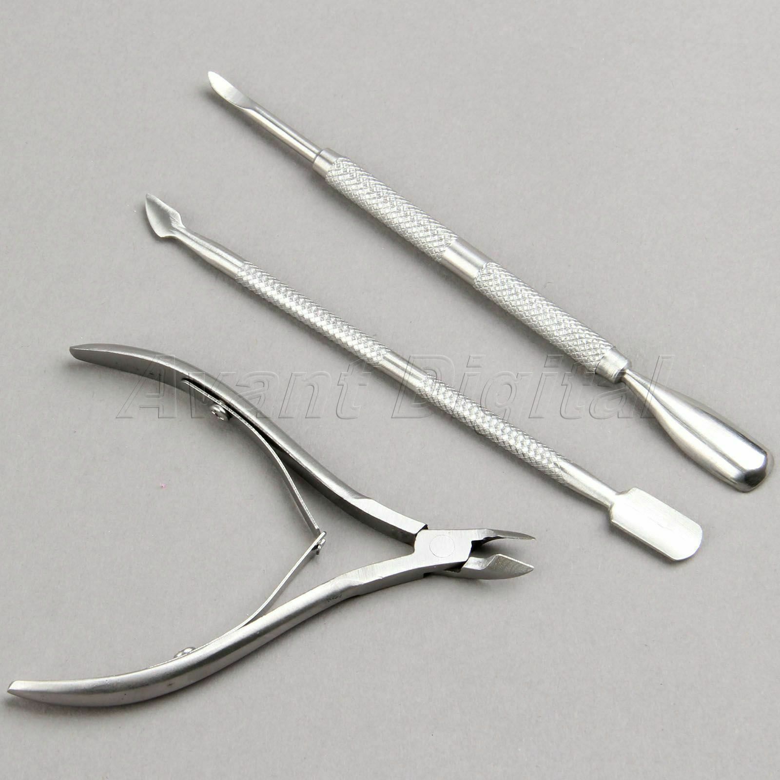 3 in 1 Professional Manicure Nail Clipper Cuticle Rough Dead Skin Remove Scissor