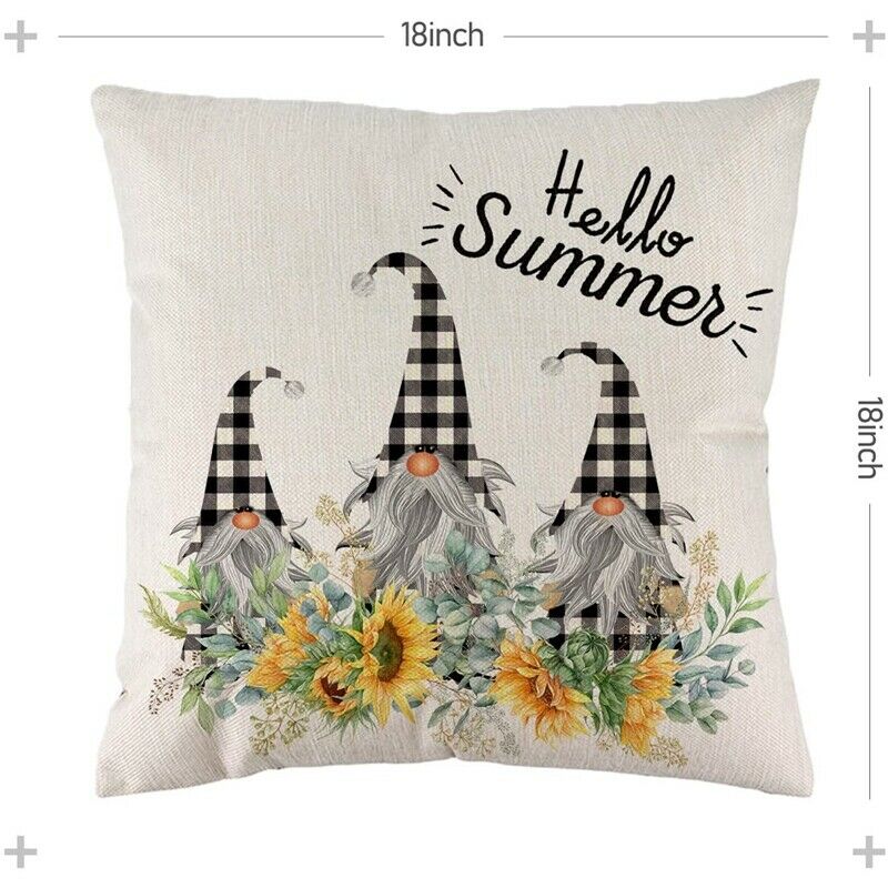 Summer Pillow Covers 18X18,Summer Decor,Outdoor Farmhouse Pillow Covers LineG9U6