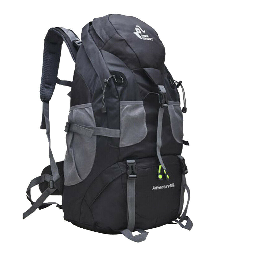 Lightweight Outdoor Travel Cycling Riding Hiking Camping Backpack 50L Black