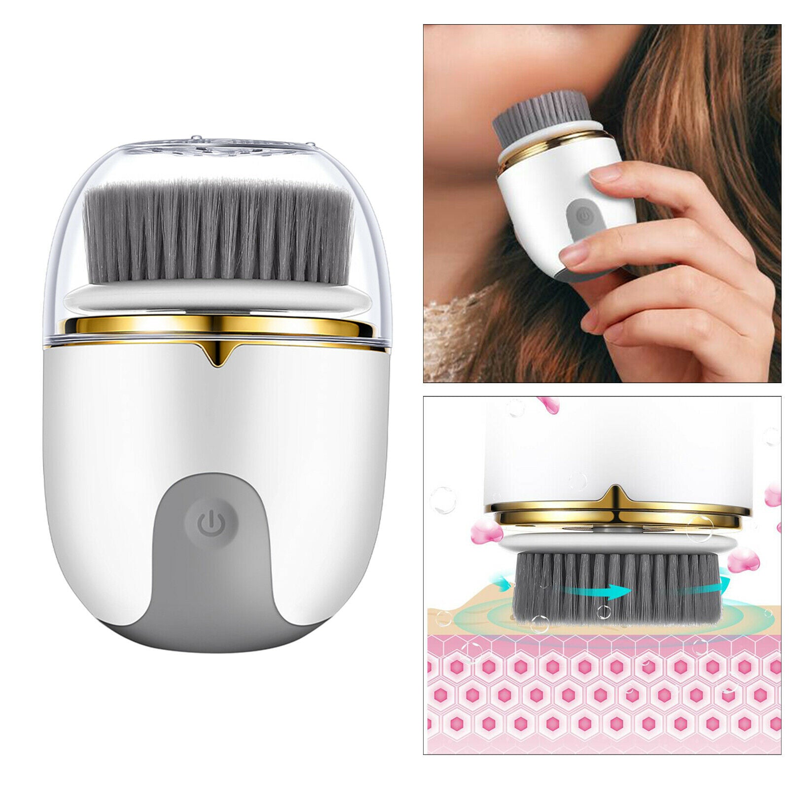 Portable Electric Facial Cleansing Brush Facial Scrubber SPA Face Cleansing