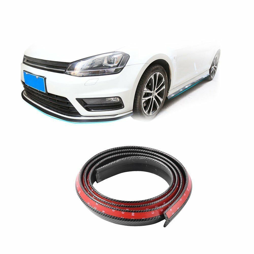 2.5m Carbon Fiber Car Front Bumper Spoiler Lip Splitter Valance Chin Protector