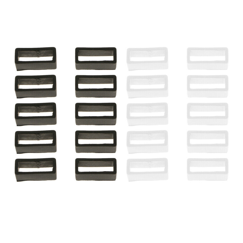 20x Silicone Watch Band Loops Watch Strap End Keeper for DIY Watch Making