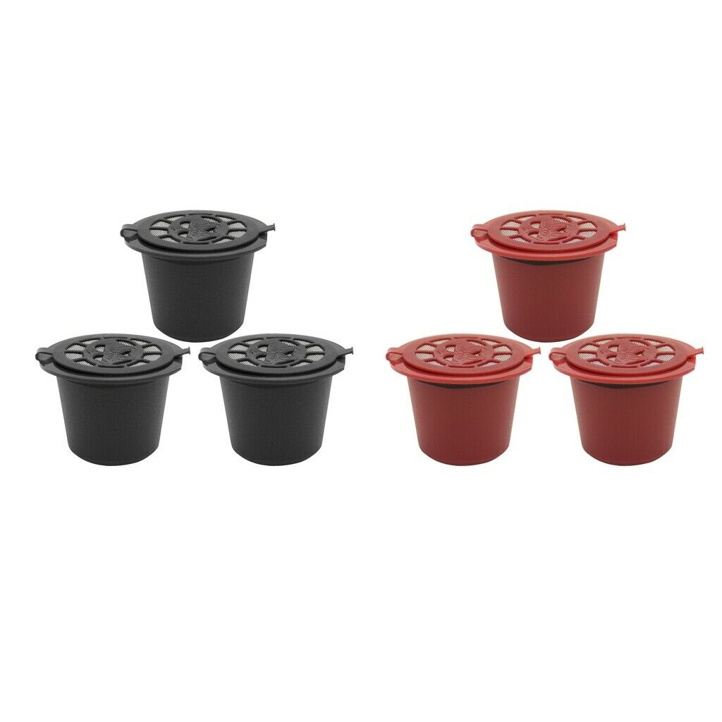 6Pcs Refillable   Coffee Pod Capsule Filter For  Machine