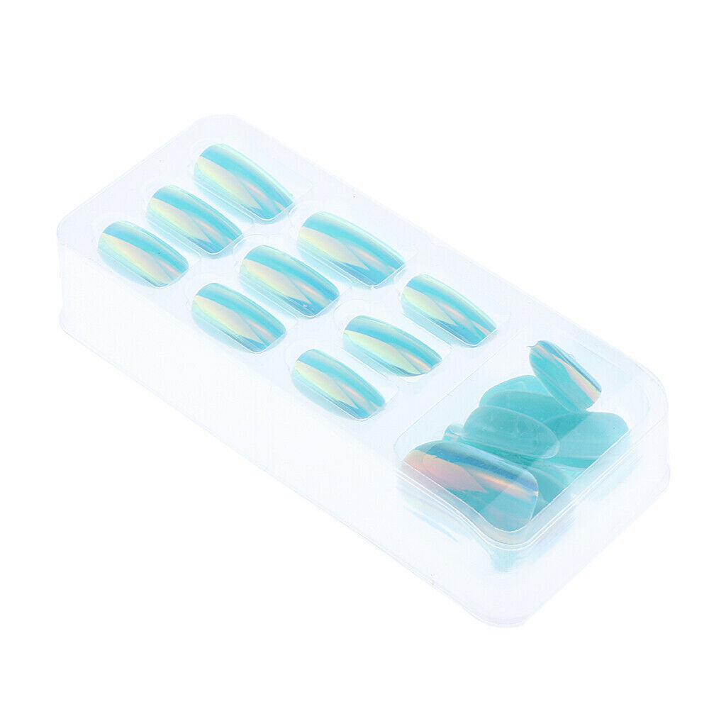 24 Pieces Nail Art Tips False Nails Salon DIY Manicure Tool 01