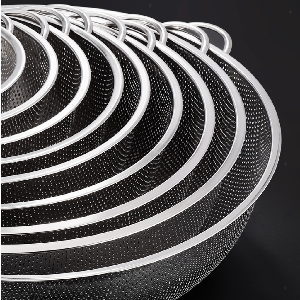 Stainless Steel Strainer Rice Sifter Dishwasher Safe Tableware Drainer 38cm