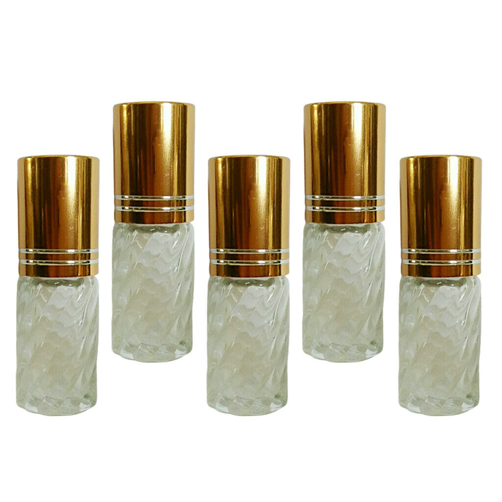 5Pcs Mini Empty Perfume Roller Bottles Lip Oil Liquid Tubes Container Vials