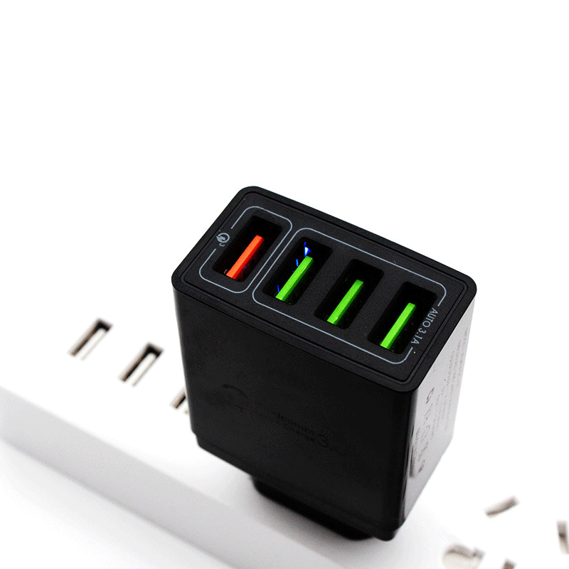 QC3.0 Fast Quick Charge 4 USB Ports Hub Wall Charger Power Adapter EU Plug 5 V