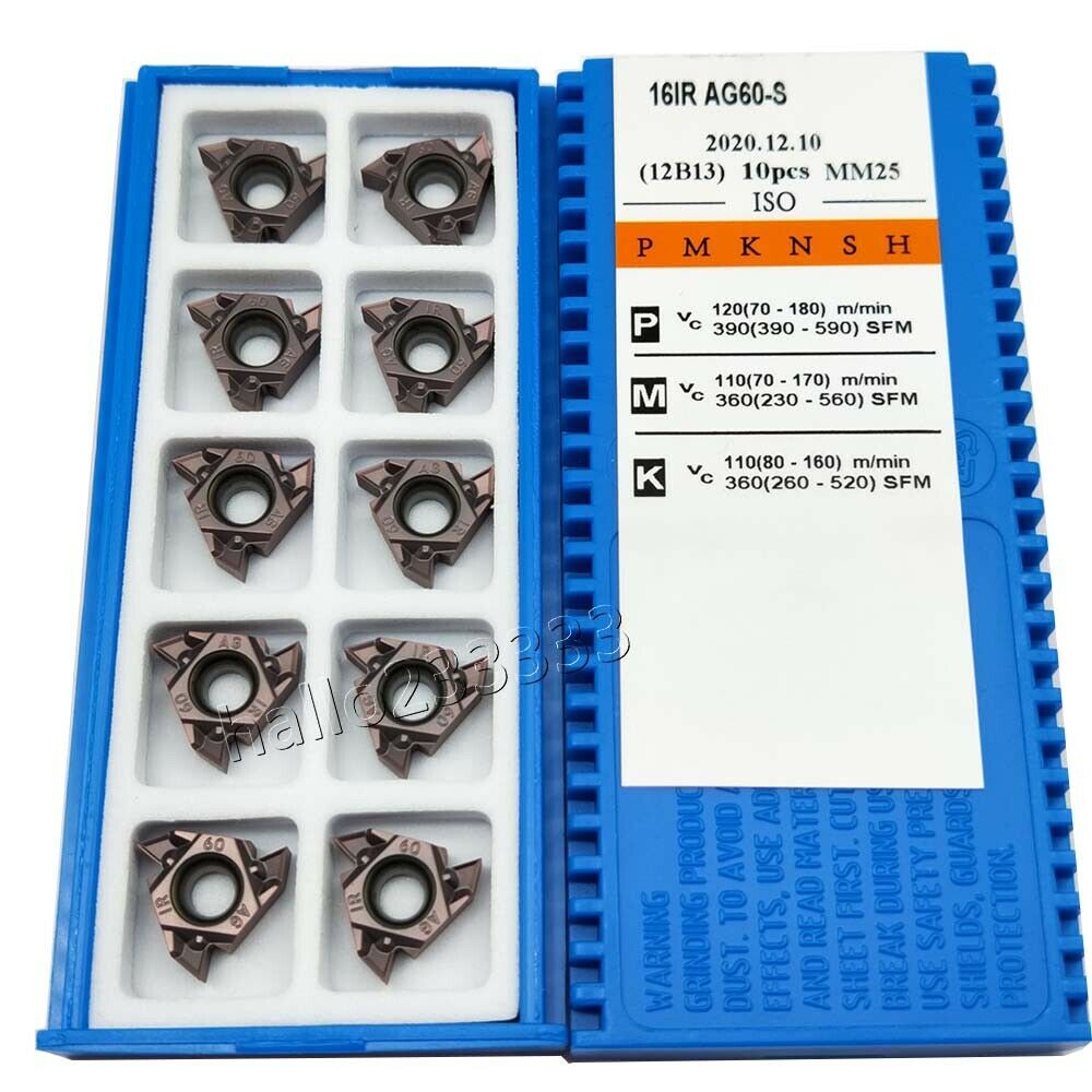 3/8''16IR AG60 16IR AG60-S MM25 carbide Threading Insert For SNR holde For steel