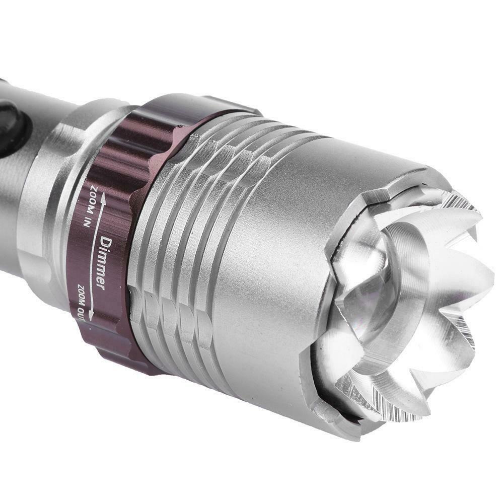 3 Mode XML-T6 1000LM Outdoor Metal LED Torch Zoomable Flashlight Camping @