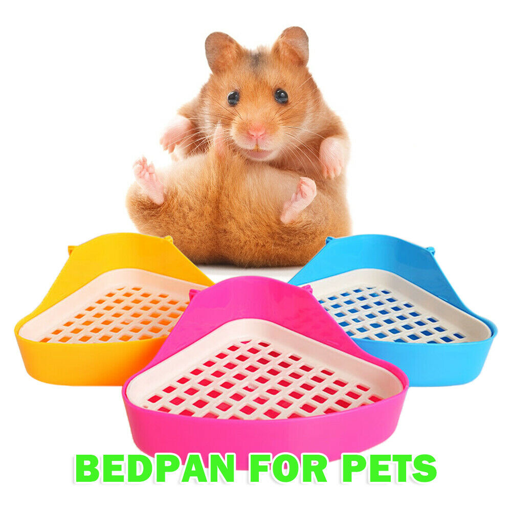 Pet Cat Hamster Rabbit Corner Toilet 2-Layers Triangle Small Animal Pets Litter