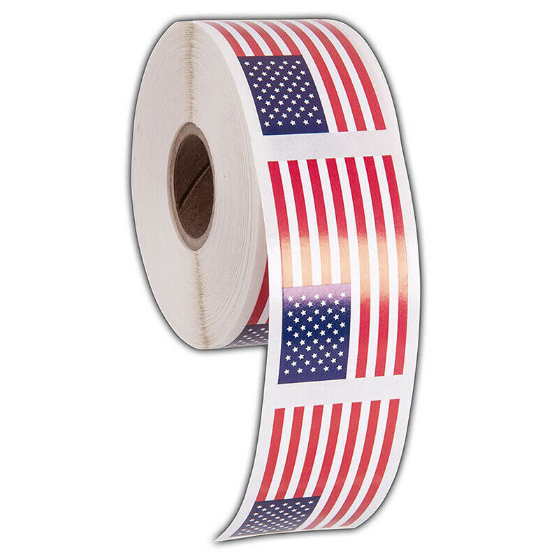250Pcs/Roll American Flag Stickers Scrapbooking Stationery Labels Decorat.l8