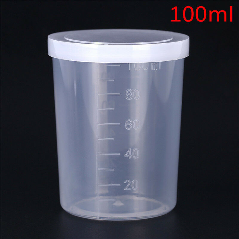 Plastic graduated laboratory bottle test measuring 100ml container with c.l8
