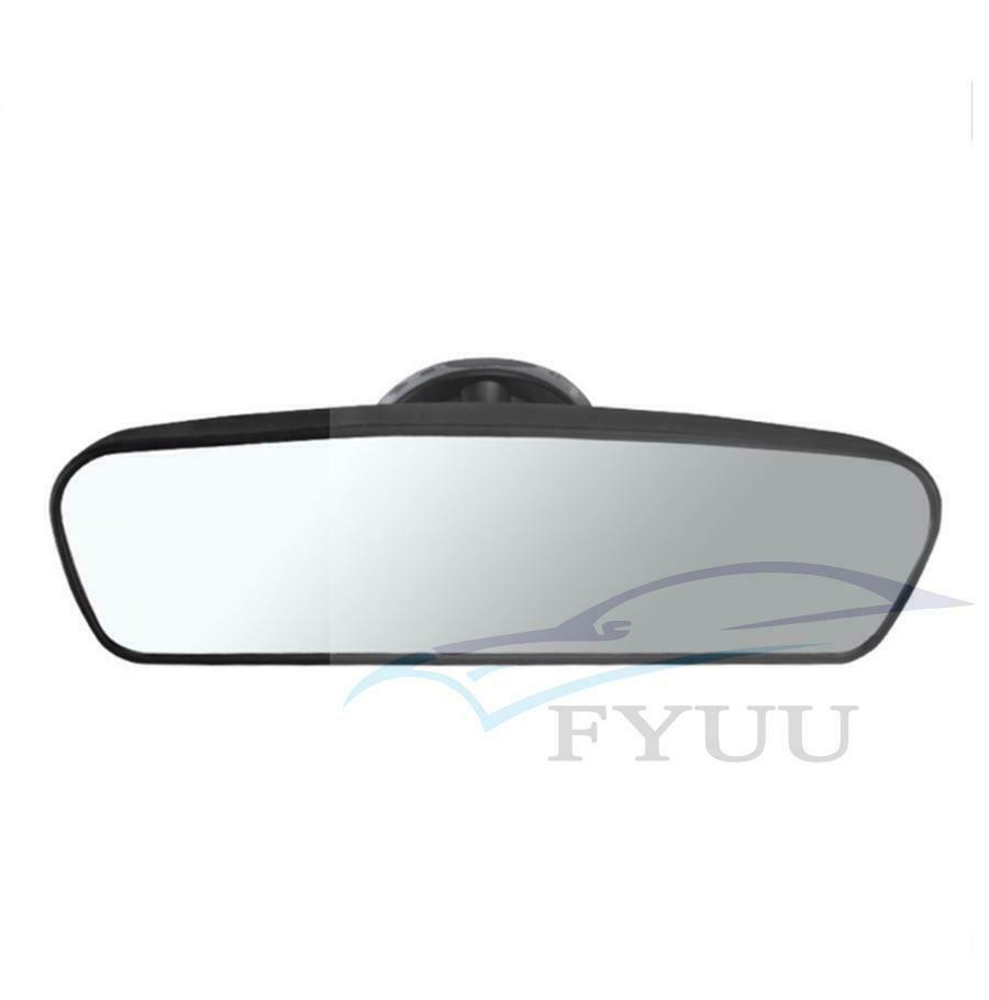 Car Auto Wide Flat Interior Rear View Mirror Suction Clip On Rearview Universal