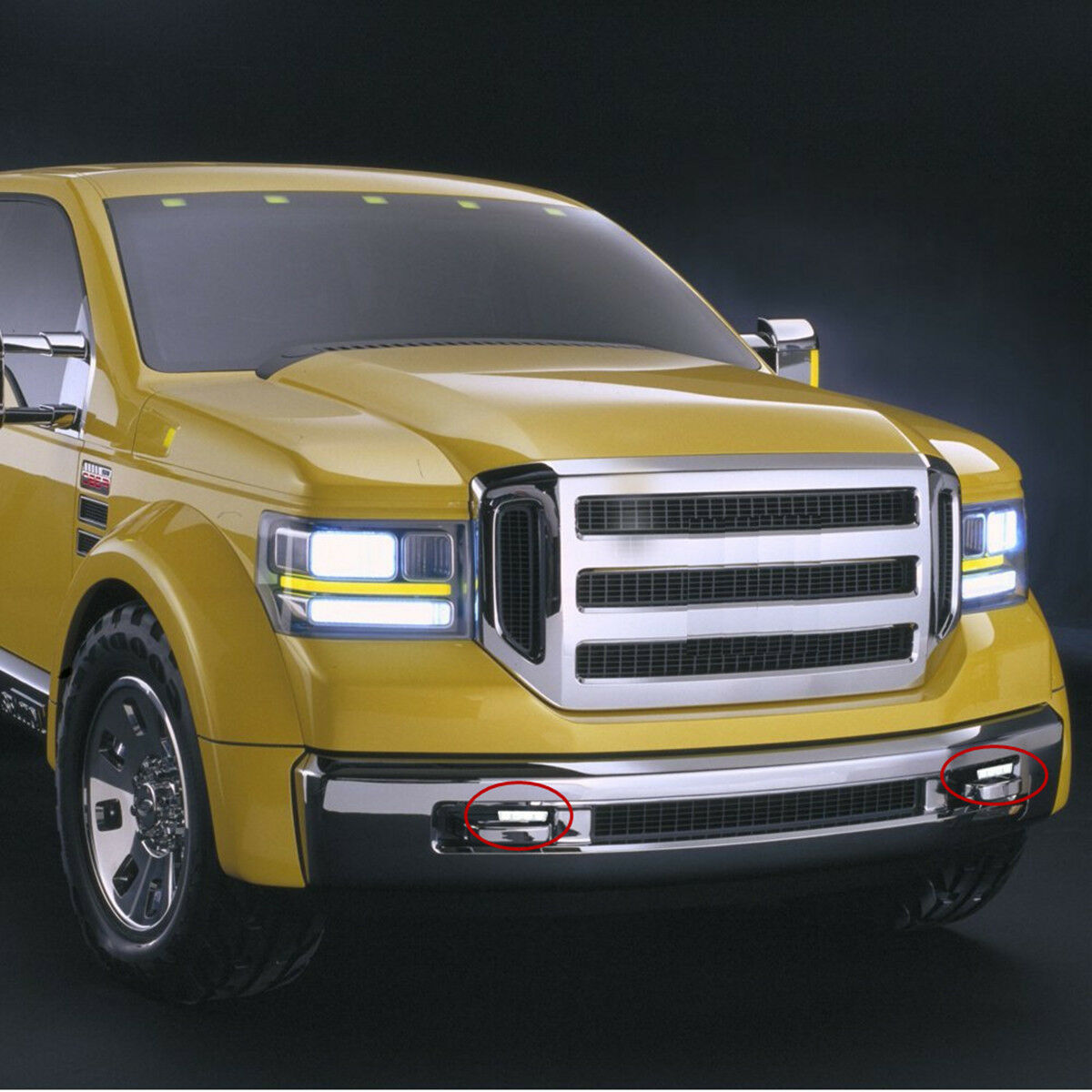 2pc 4LED White Car SUV Truck Pickup Emergency Warning Flash Strobe Light Bar 12V