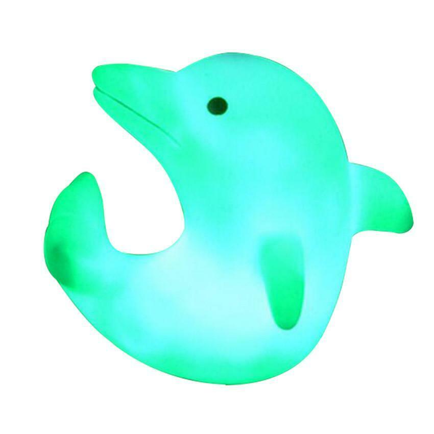 Lovely Dolphin LED Night Light 7 Changing Color Baby Bedroom Bedside Lamp