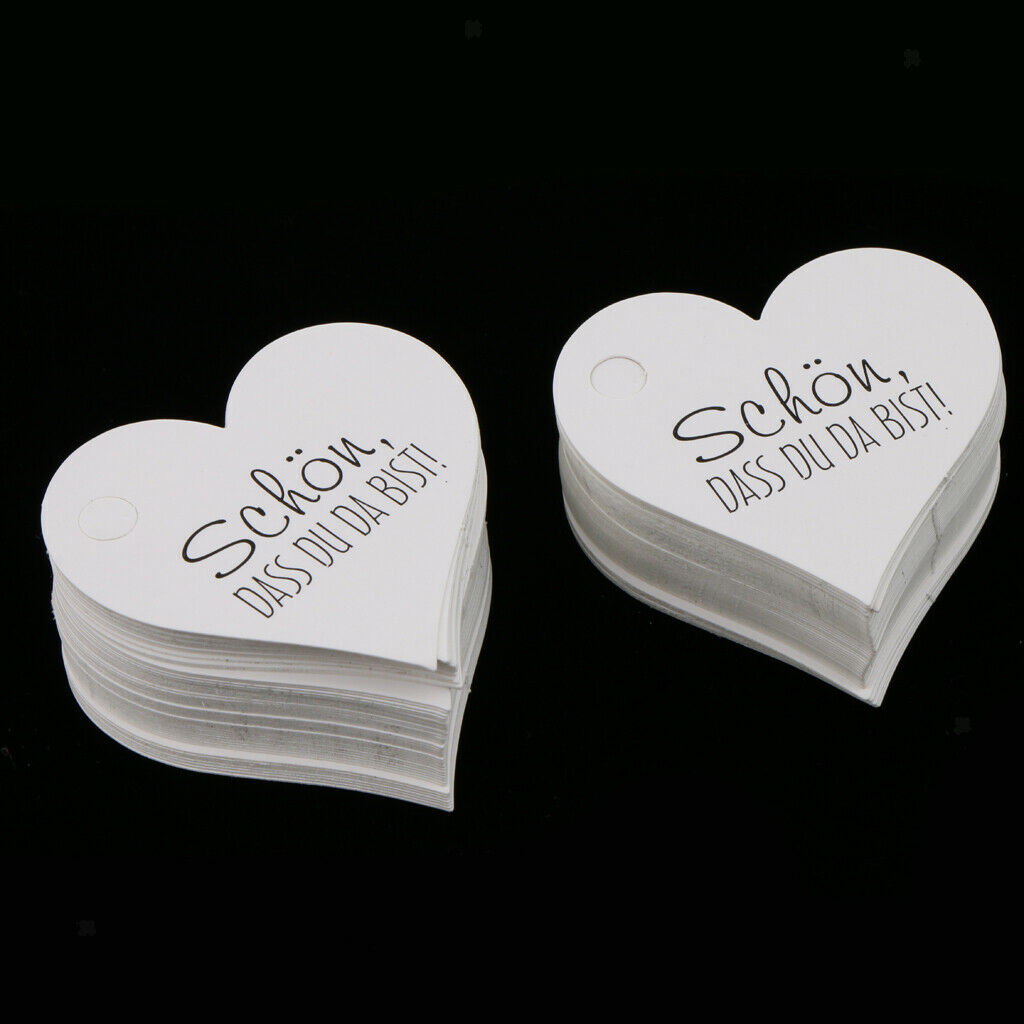 Lots 100 Kraft Gift Tags Label Luggage Blank + Strings Wedding Scallop White