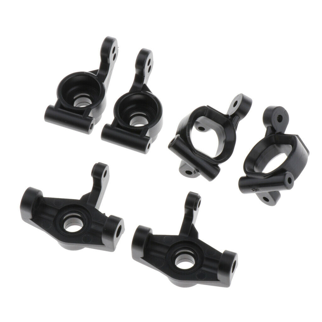 3X 6pcs RC 1:14 Plastic Hub Carrier Upgrade Parts Black for WLtoys 144001 Car