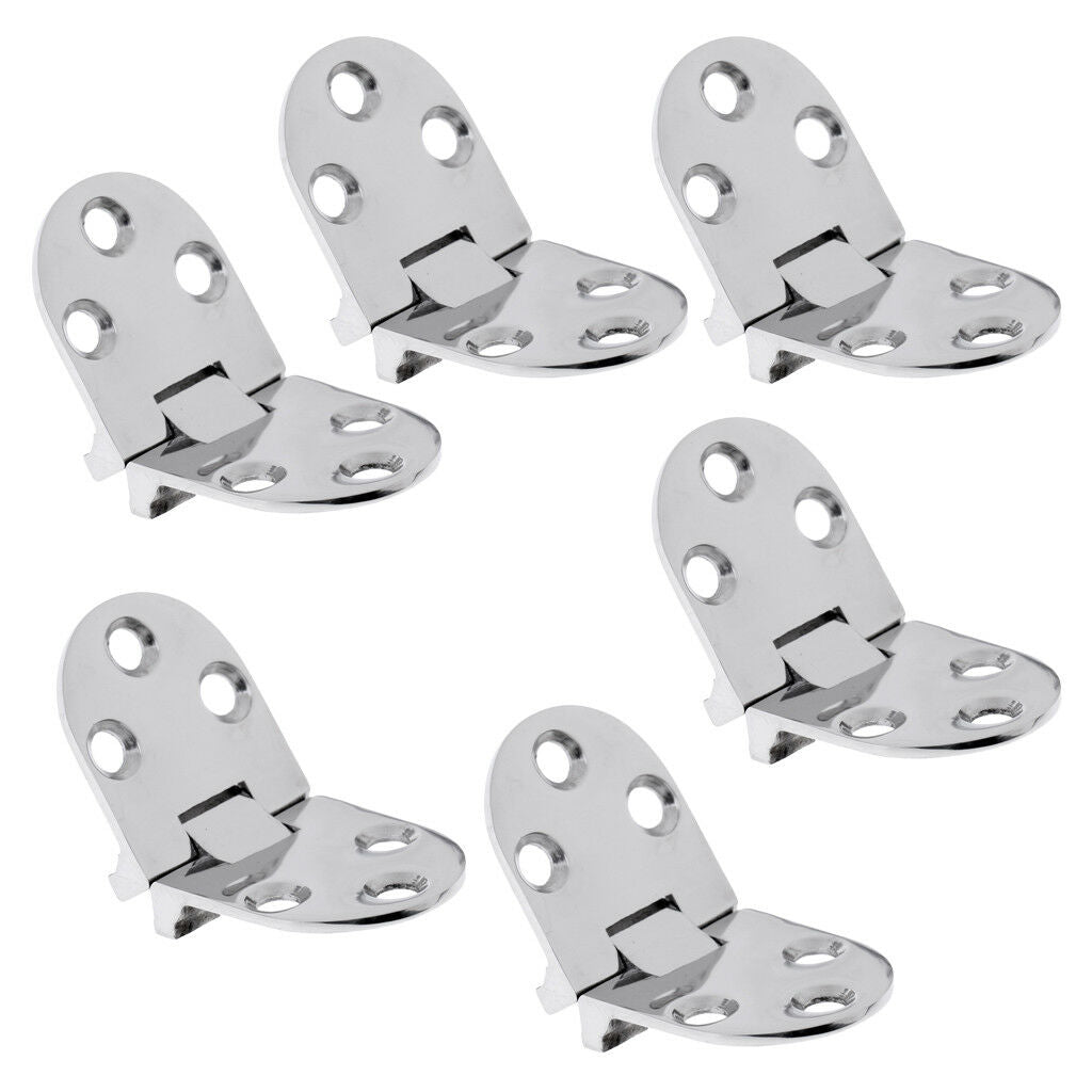 6pcs 316 Stainless Steel Flush Strap Hinge Door Hinge for Marine Boat Yacht