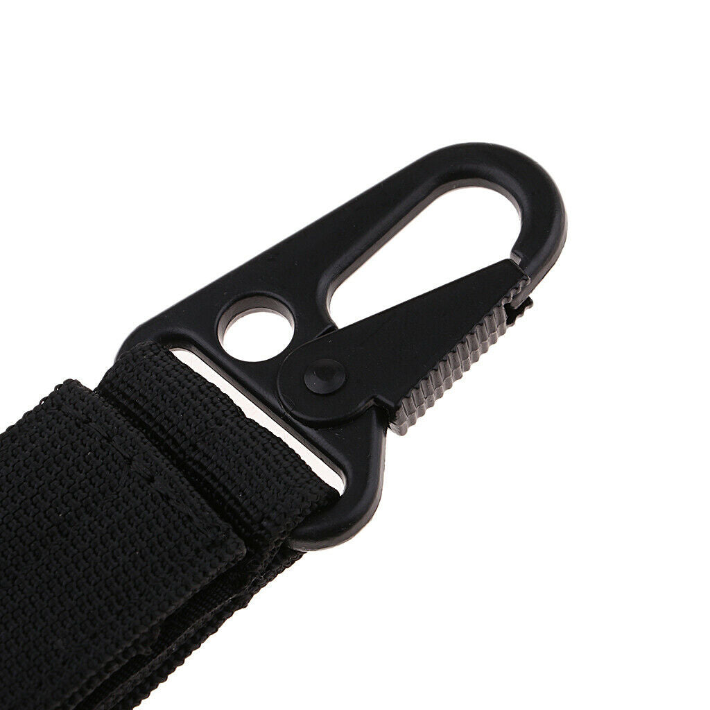 Key Hook Webbing Molle Buckle Hanging Belt Carabiner Clip Black