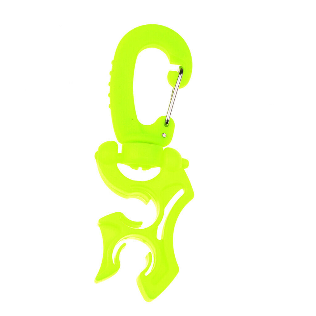 Scuba Diving Double BCD Hose Holder with Clip Yellow