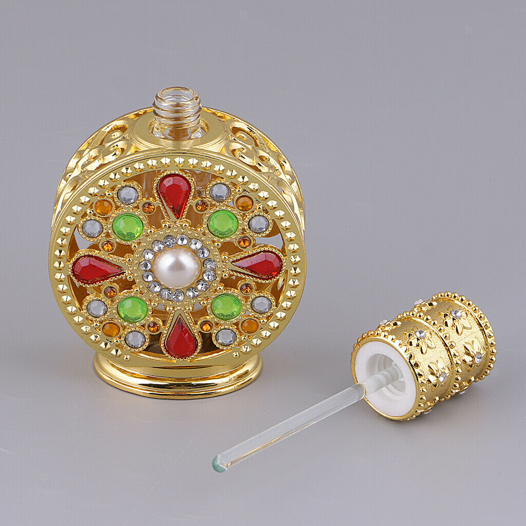 Retro Crystal 12ml Refillable Glass Perfume Spray Bottles Stopper Collection