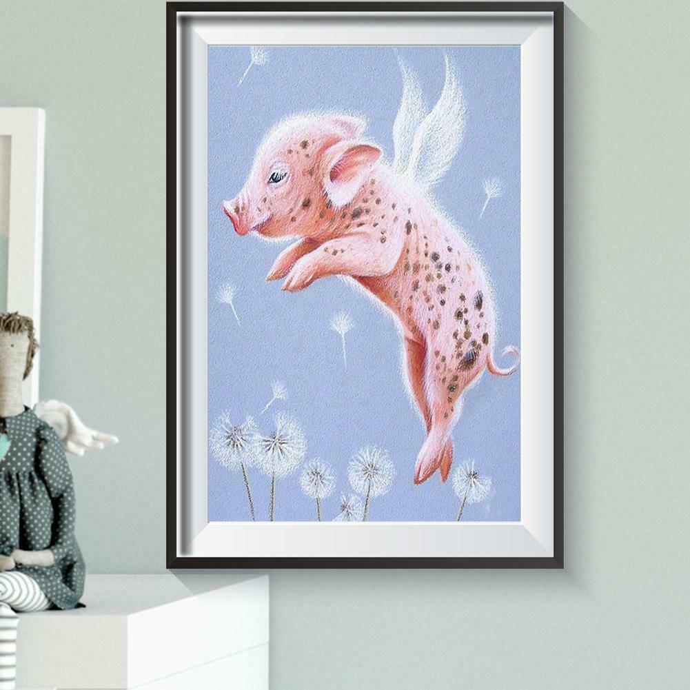 5D DIY Full Drill Diamond Painting Pig Embroidery Mosaic Craft Kits Home Decor